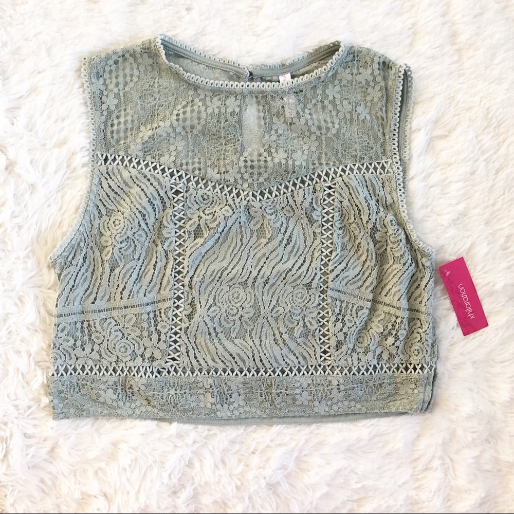 Xhilaration Mint Green Crop Top